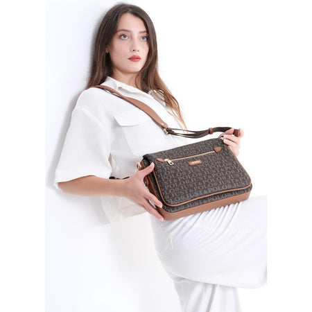 Just Polo Women's Crossbody and Shoulder Bag Tan - MALLTURK
