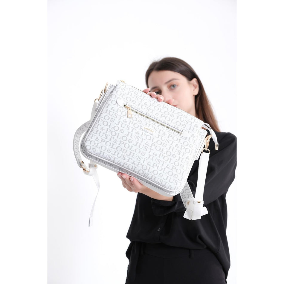Just Polo Women's Crossbody and Shoulder Bag White - MALLTURK