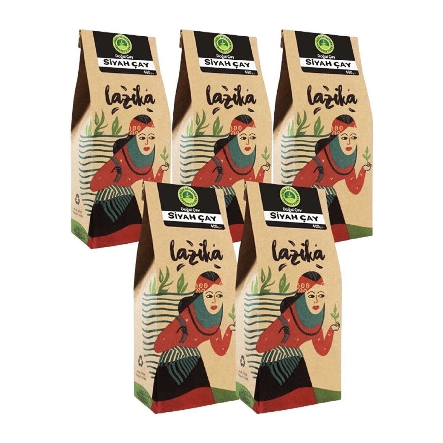 Lazika(Avantajli 5-pack Set) black tea additive-free natural (5 x 400 g) - Ilk Hasat Mayis tea, Tozsuz - MALLTURK