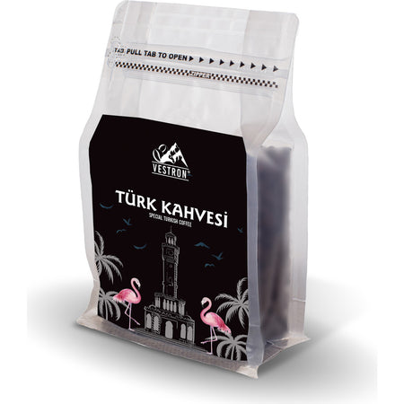Vestron Premium Turkish Coffee, Wood-Roasted, 100% Arabica | Medium Roast | 250g - MALLTURK