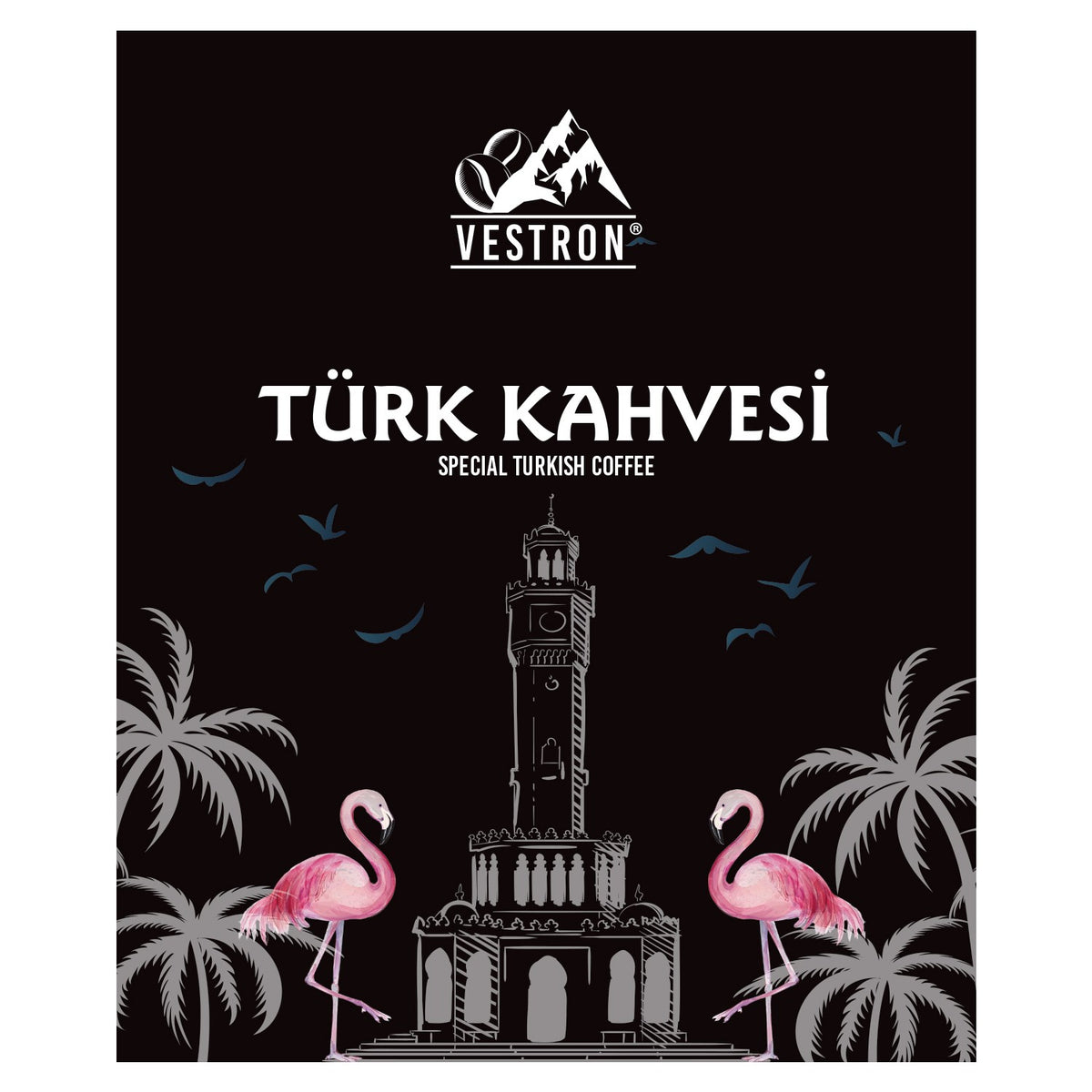 Vestron Premium Turkish Coffee, Wood-Roasted, 100% Arabica | Medium Roast | 250g - MALLTURK