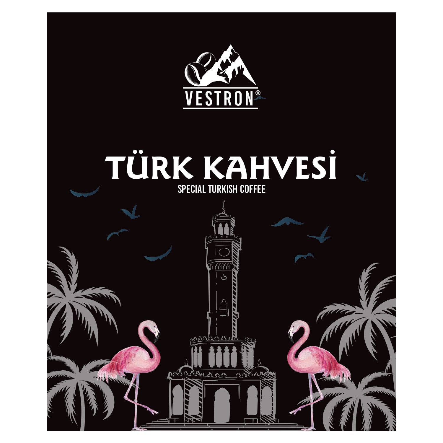 Vestron Premium Turkish Coffee, Wood-Roasted, 100% Arabica | Medium Roast | 250g - MALLTURK