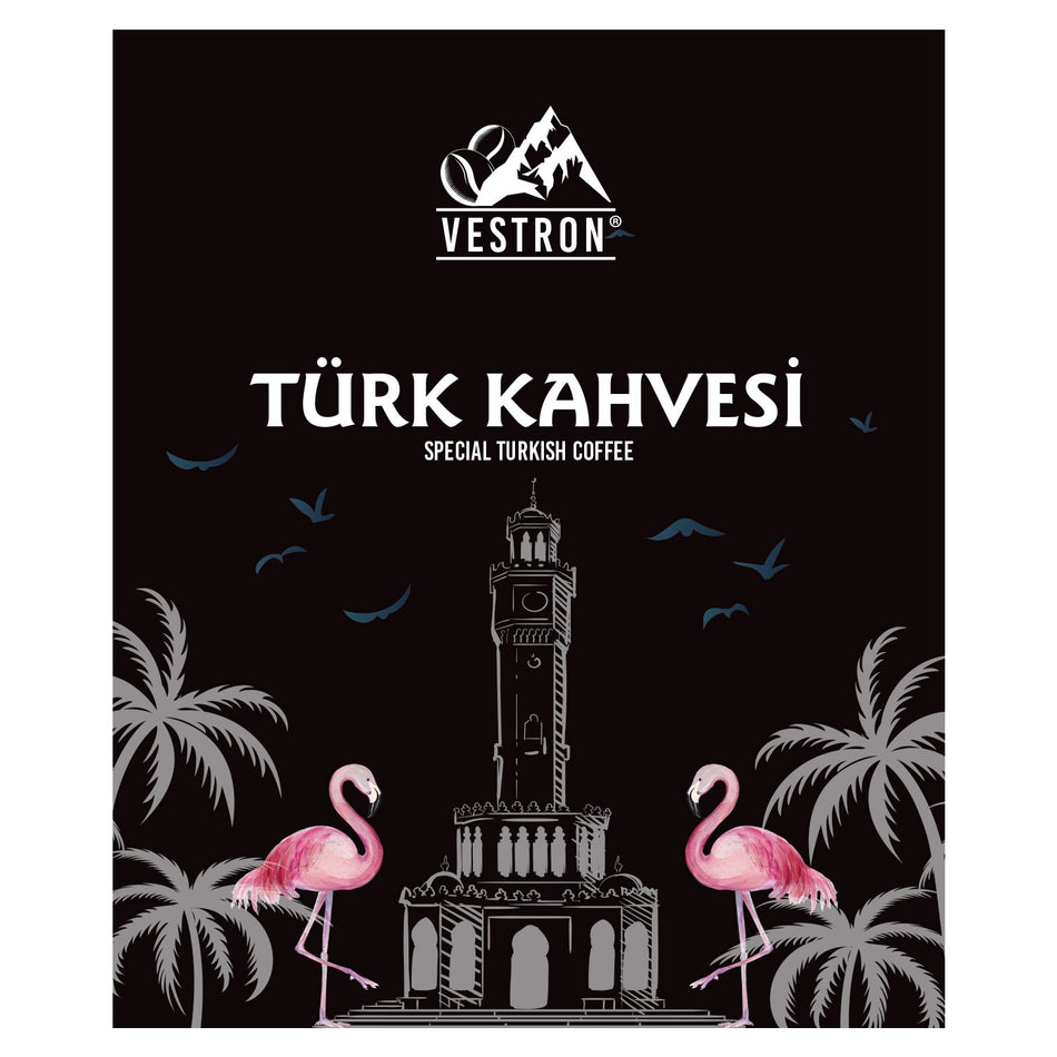 Vestron Premium Turkish Coffee, Wood-Roasted, 100% Arabica | Medium Roast | 250g - MALLTURK