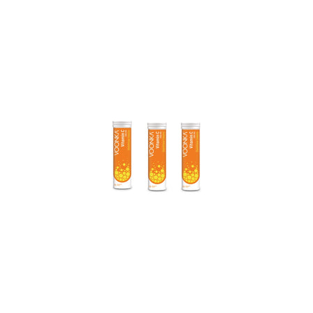 Voonka Vitamin C 1000 mg 15 Effervescent Tablets X3 Pack - MALLTURK