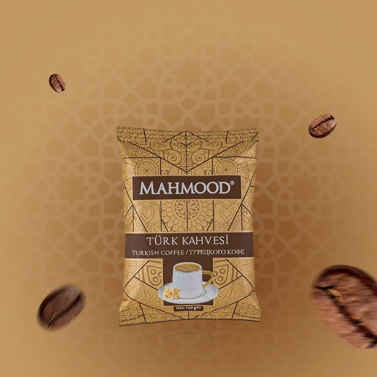 Mahmood Coffee - Medium Roast Turkish Coffee, 100 gr x 3 Packs - MALLTURK