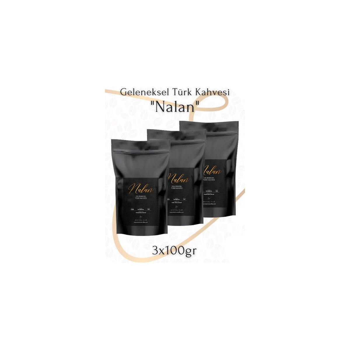 Nalan Traditional Turkish Coffee 3 x 100 gr - MALLTURK