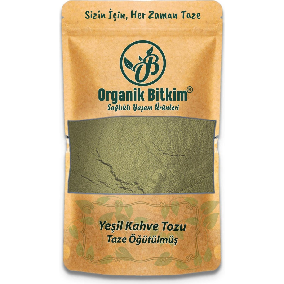 Organic Plant Green Coffee Powder 250 gr Natural Fresh - MALLTURK