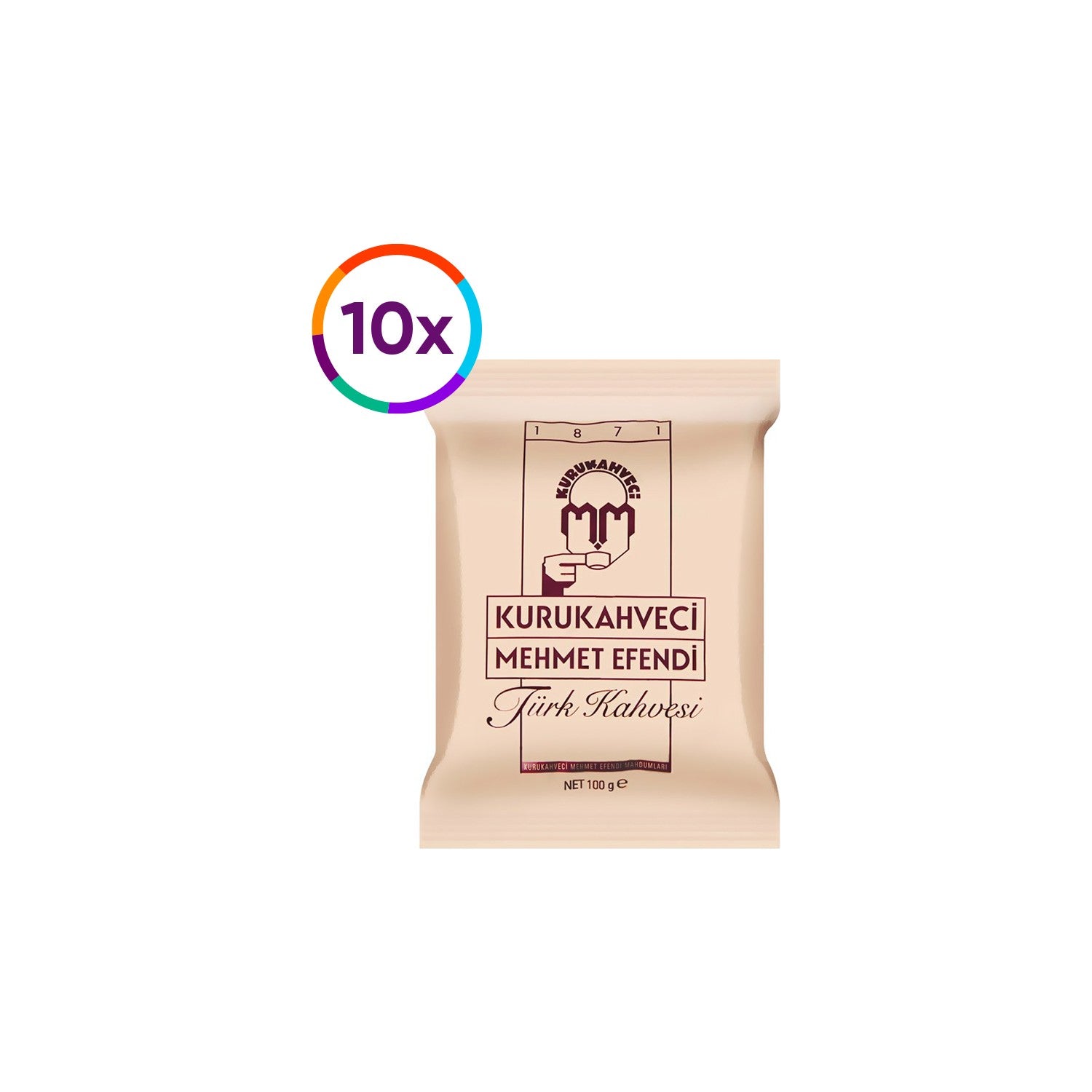 Kurukahveci Mehmet Efendi Turkish Coffee 10x100gr - MALLTURK