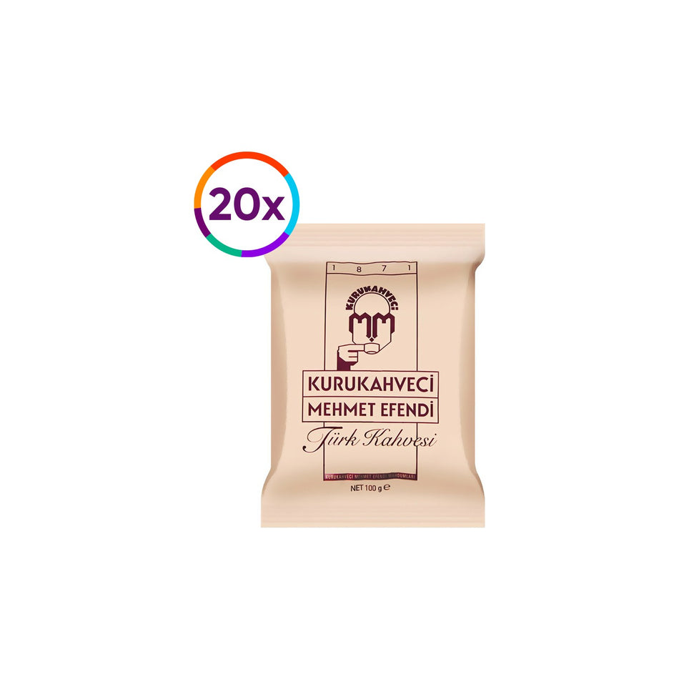 Kurukahveci Mehmet Efendi Mehmet Efendi Turkish Coffee 20 x 100 gr - MALLTURK