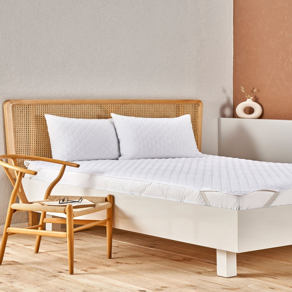 Tac eco care Double Waterproof yatak alezi White - MALLTURK