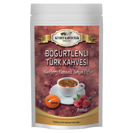 Kuybet Coffee Shop Blackberry Flavored Turkish Coffee 200 gr - MALLTURK