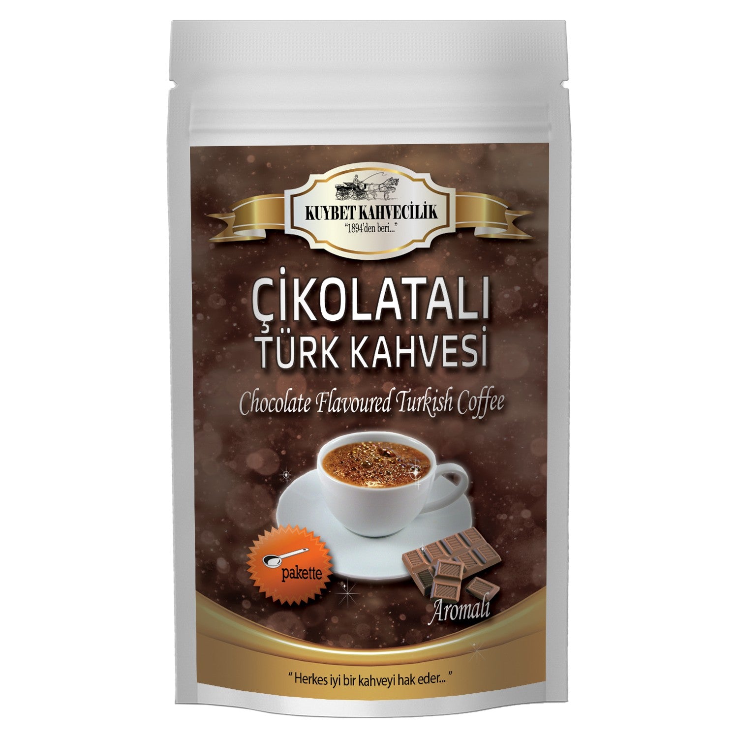 Kuybet Coffee - Chocolate Flavored Turkish Coffee 200 gr - MALLTURK