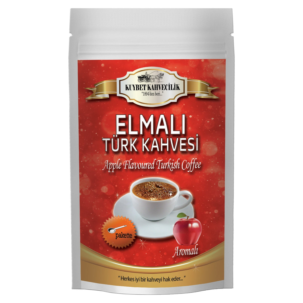 Kuybet Coffee - Apple Flavored Turkish Coffee 200 gr - MALLTURK