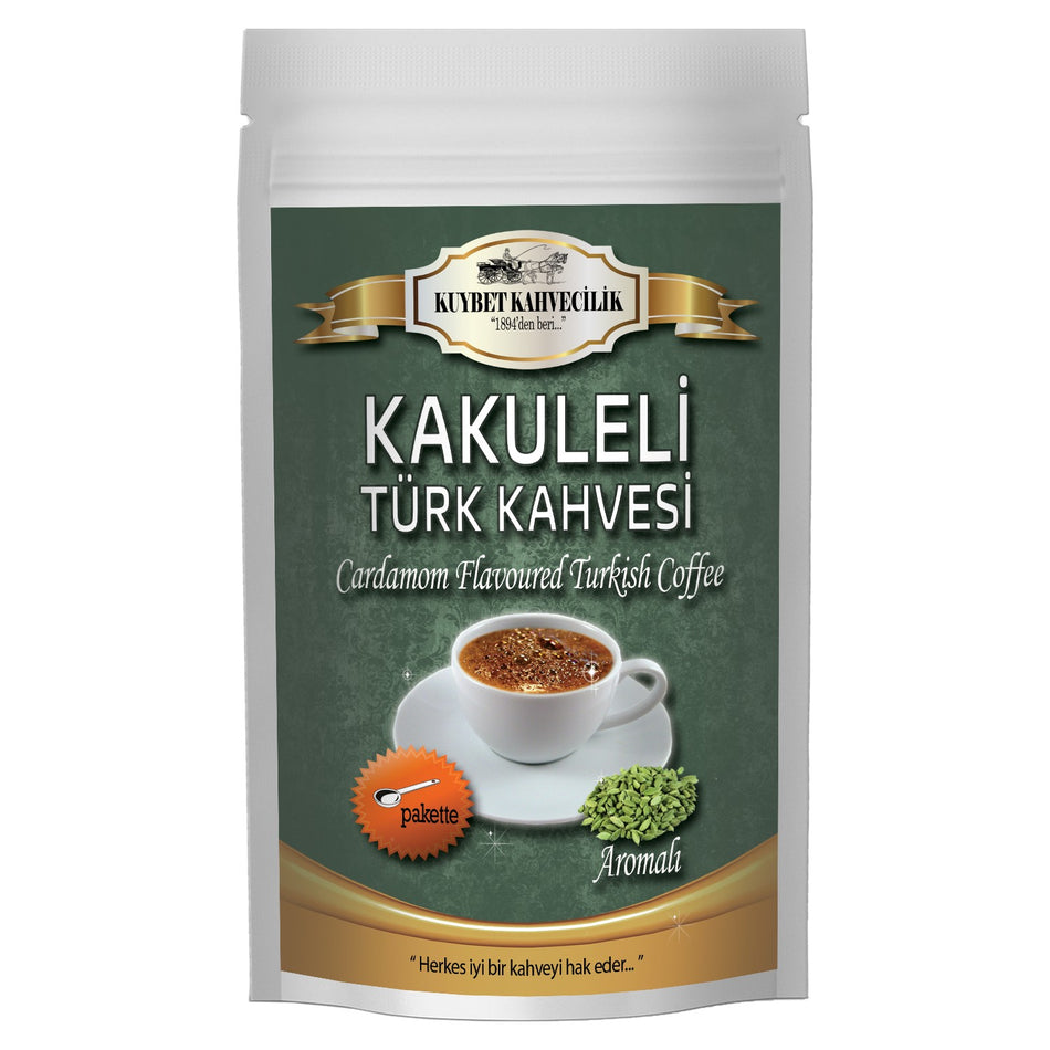 Kuybet Coffee Shop Cardamom Flavored Turkish Coffee 200 gr - MALLTURK