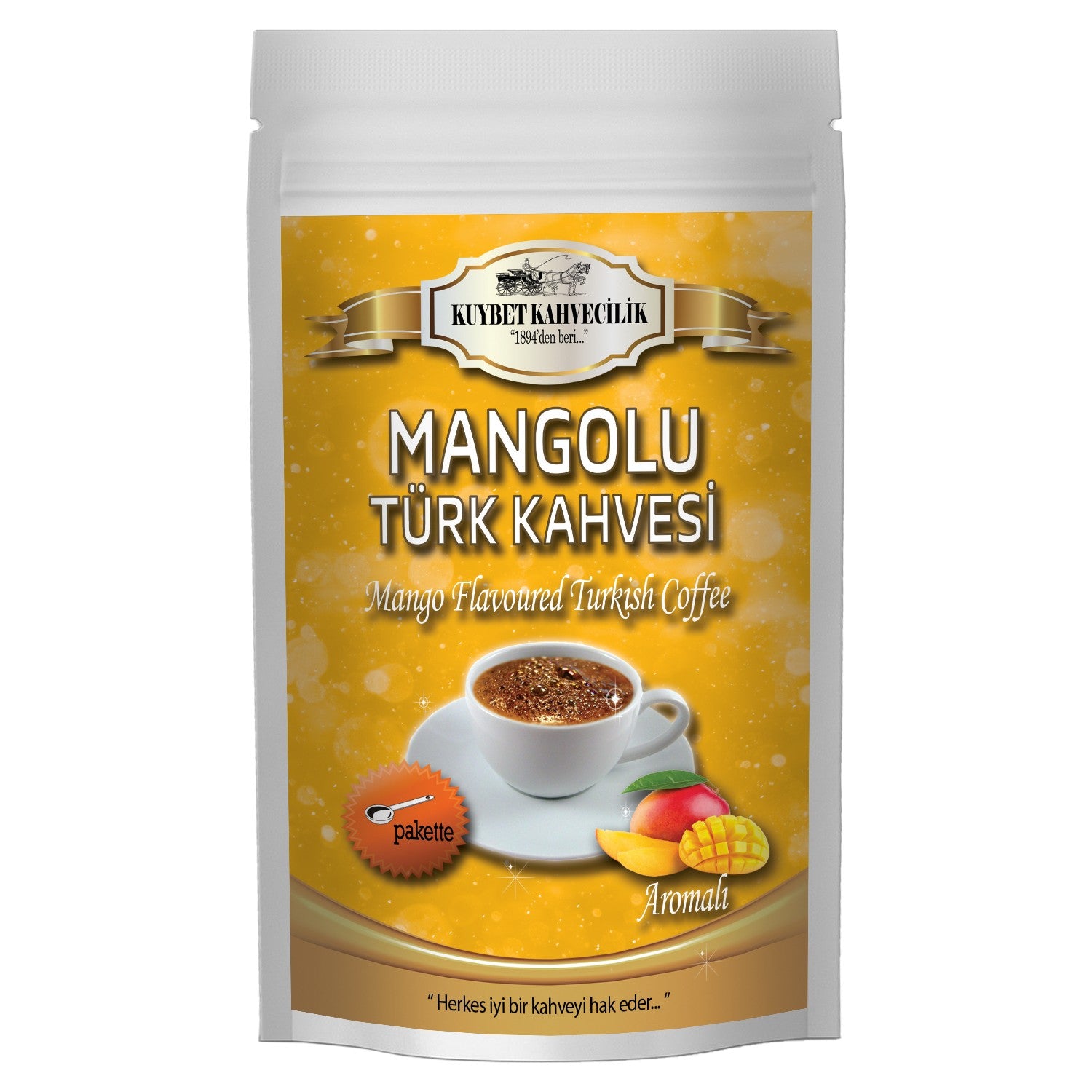 Kuybet Coffee Shop Mango Flavored Turkish Coffee 200 gr - MALLTURK