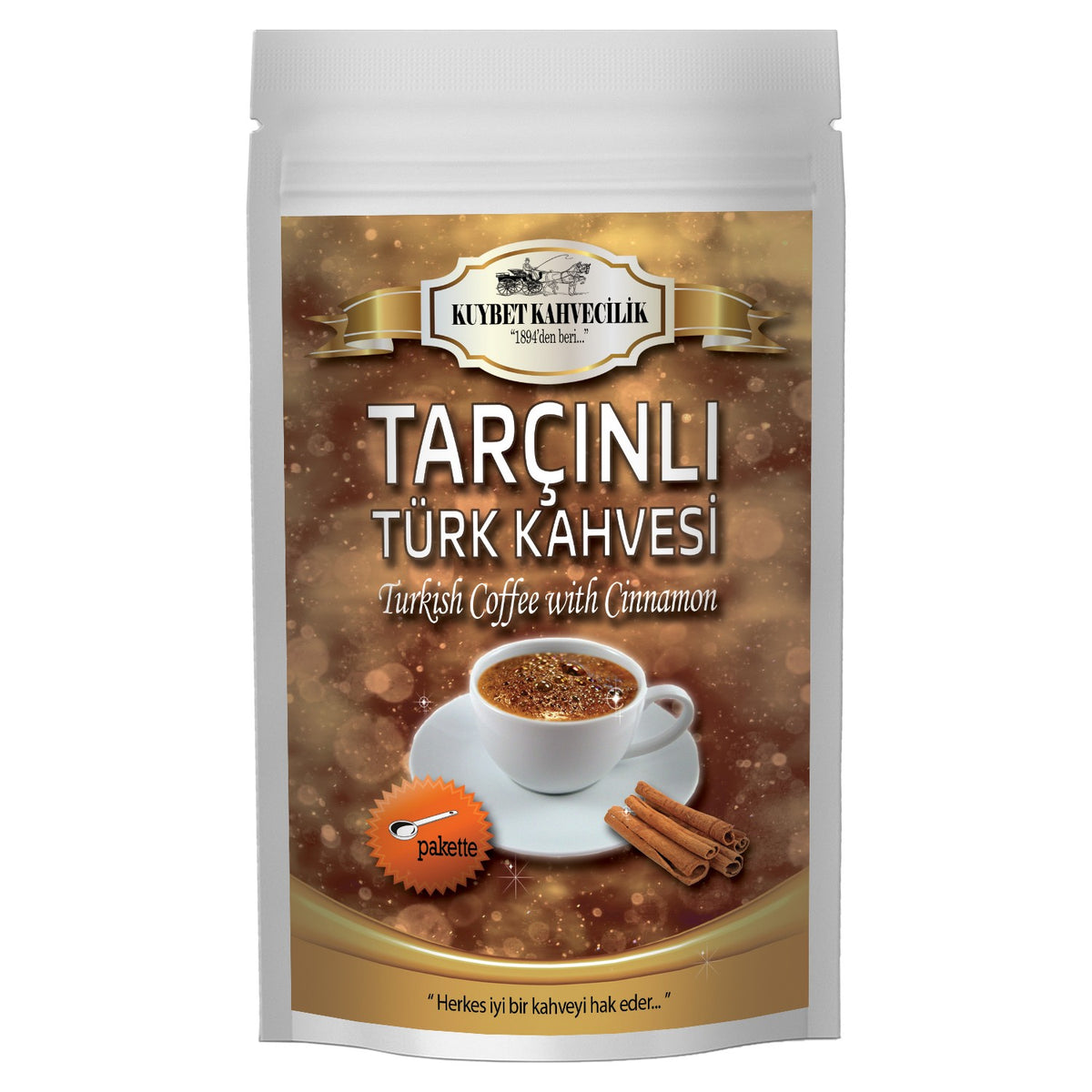 Kuybet Coffee - Cinnamon Flavored Turkish Coffee 200 gr - MALLTURK