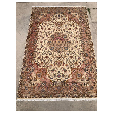 Hasyilmaz Hand-Woven Silk Wool Iranian Tabriz Rug - MALLTURK