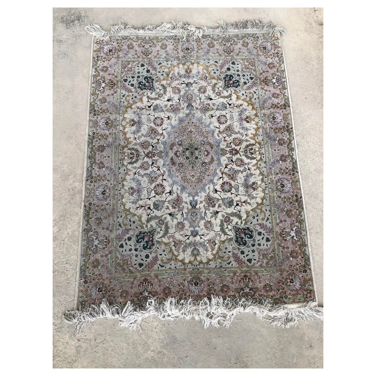 Hasyilmaz Hand-Woven Silk Wool Iranian Tabriz Rug - MALLTURK