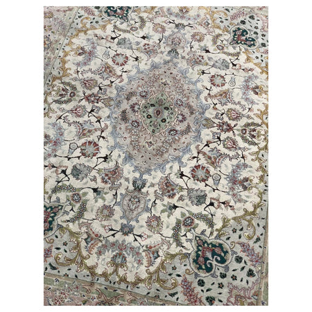 Hasyilmaz Hand-Woven Silk Wool Iranian Tabriz Rug - MALLTURK