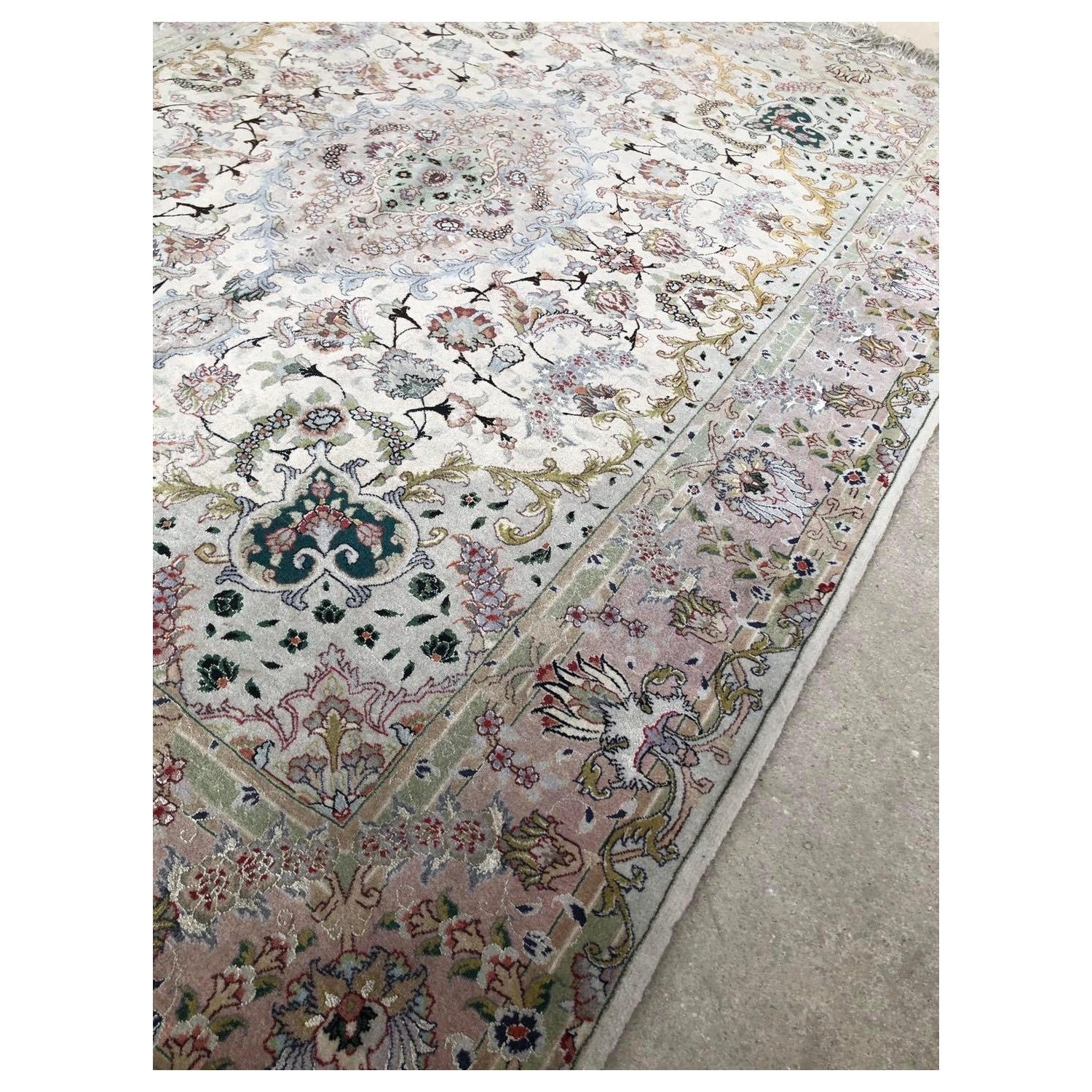 Hasyilmaz Hand-Woven Silk Wool Iranian Tabriz Rug - MALLTURK