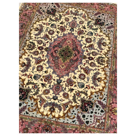 Hasyilmaz Hand-Woven Silk Wool Iranian Tabriz Rug - MALLTURK