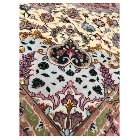 Hasyilmaz Hand-Woven Silk Wool Iranian Tabriz Rug - MALLTURK