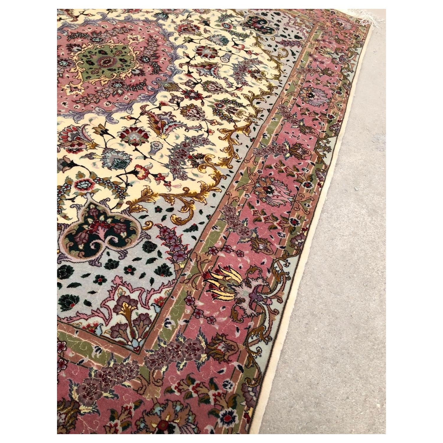 Hasyilmaz Hand-Woven Silk Wool Iranian Tabriz Rug - MALLTURK