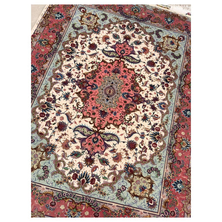 Hasyilmaz Hand-Woven Silk Wool Iranian Tabriz Rug 218X148CM 004 218 x 148 cm - MALLTURK