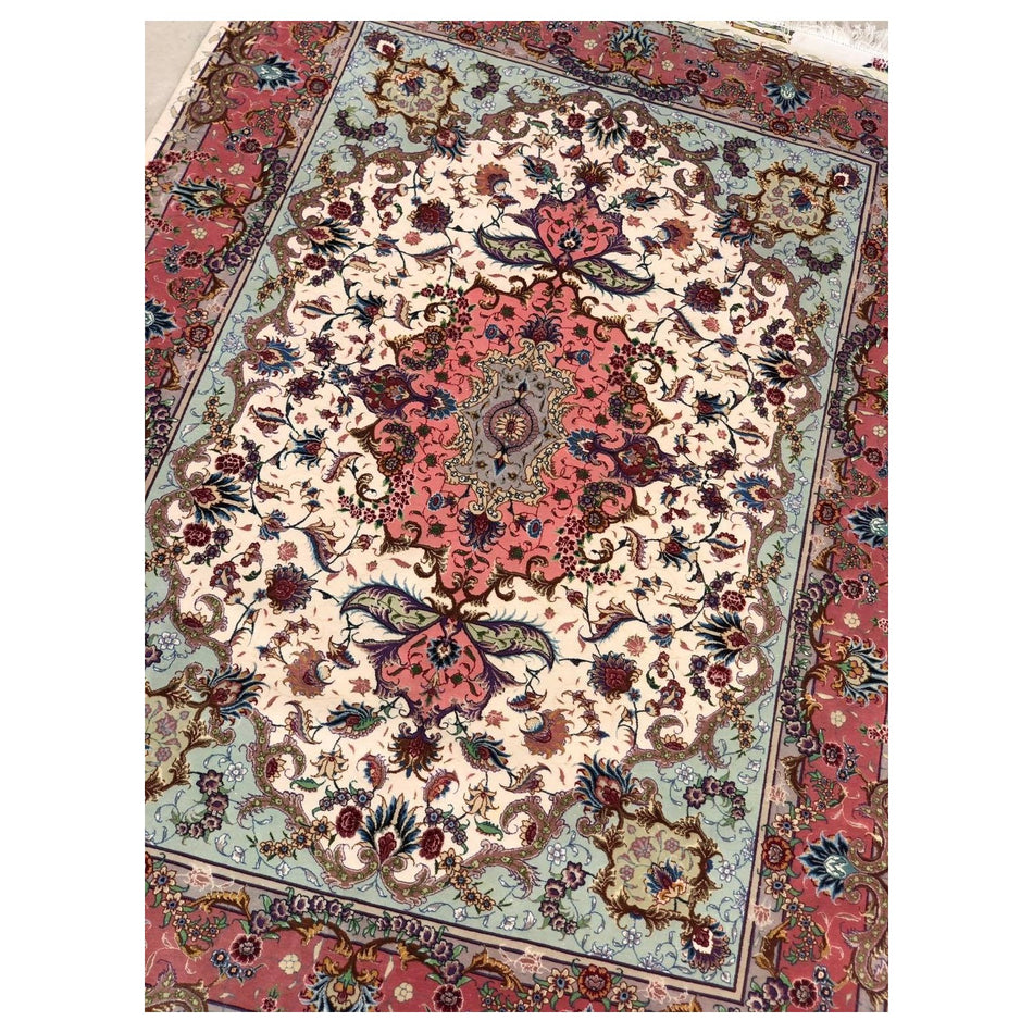 Hasyilmaz Hand-Woven Silk Wool Iranian Tabriz Rug 218X148CM 004 218 x 148 cm - MALLTURK