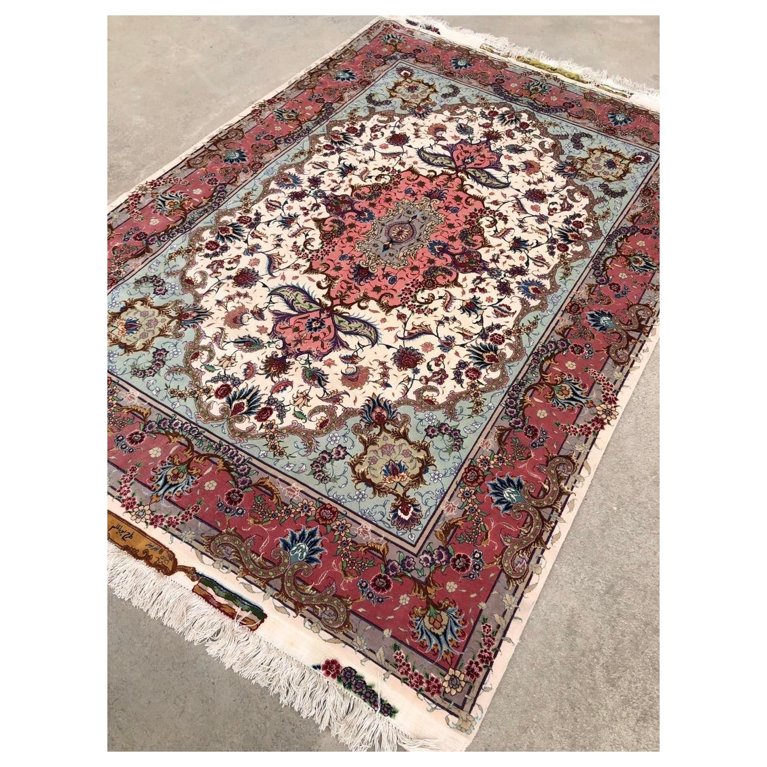 Hasyilmaz Hand-Woven Silk Wool Iranian Tabriz Rug 218X148CM 004 218 x 148 cm - MALLTURK