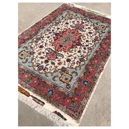 Hasyilmaz Hand-Woven Silk Wool Iranian Tabriz Rug 218X148CM 004 218 x 148 cm - MALLTURK