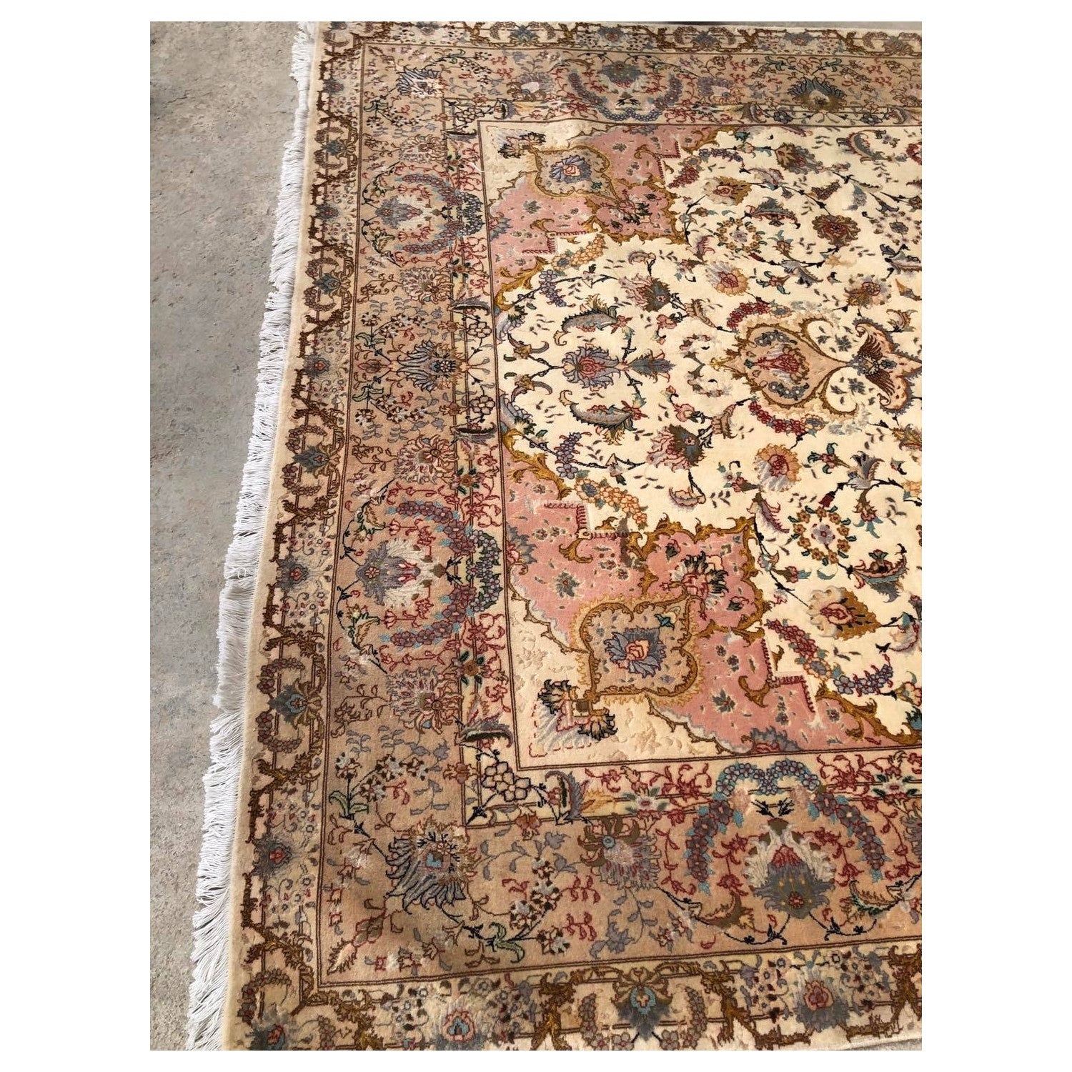 Hasyilmaz Hand-Woven Silk Wool Iranian Tabriz Rug - MALLTURK
