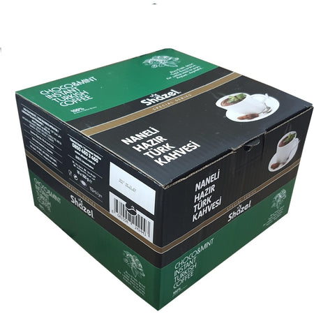 Shazel Mint Flavored instant Turkish Coffee 100 gr 16 Packs - MALLTURK