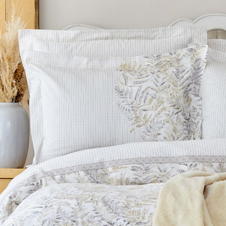 Karaca Home Bled Gray %100 Cotton Double Duvet Cover Set - MALLTURK