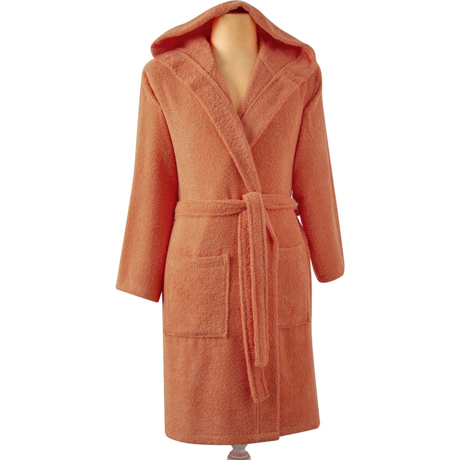 Tac Cotton 15-18 Years Old Teen Bathrobe Orange - MALLTURK