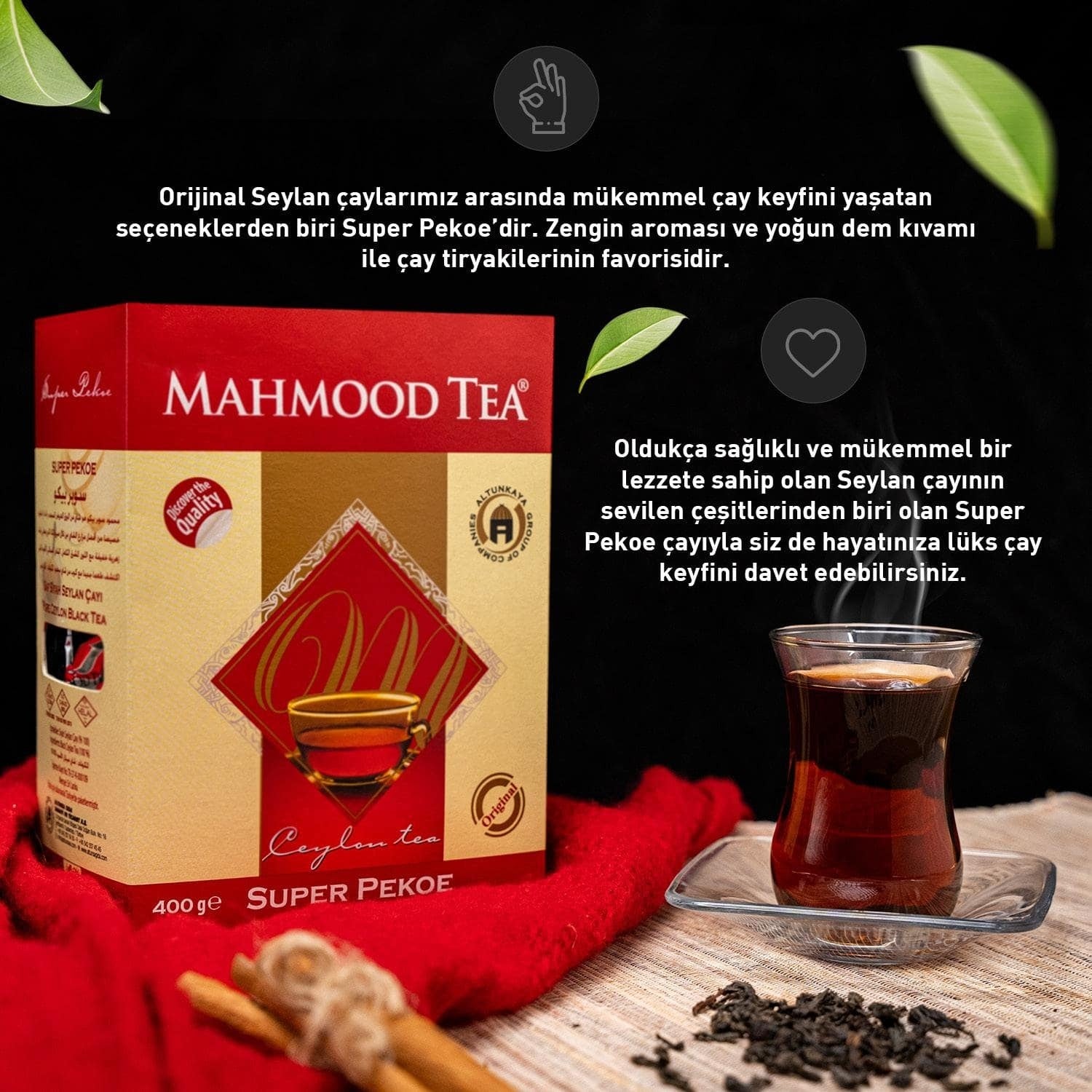 Mahmood Tea Ithal %100 Saf Seylan Pekoe Dokme tea 400 g - MALLTURK