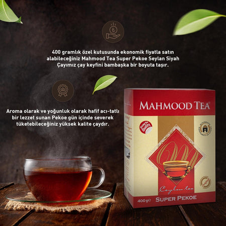 Mahmood Tea Ithal %100 Saf Seylan Pekoe Dokme tea 400 g - MALLTURK