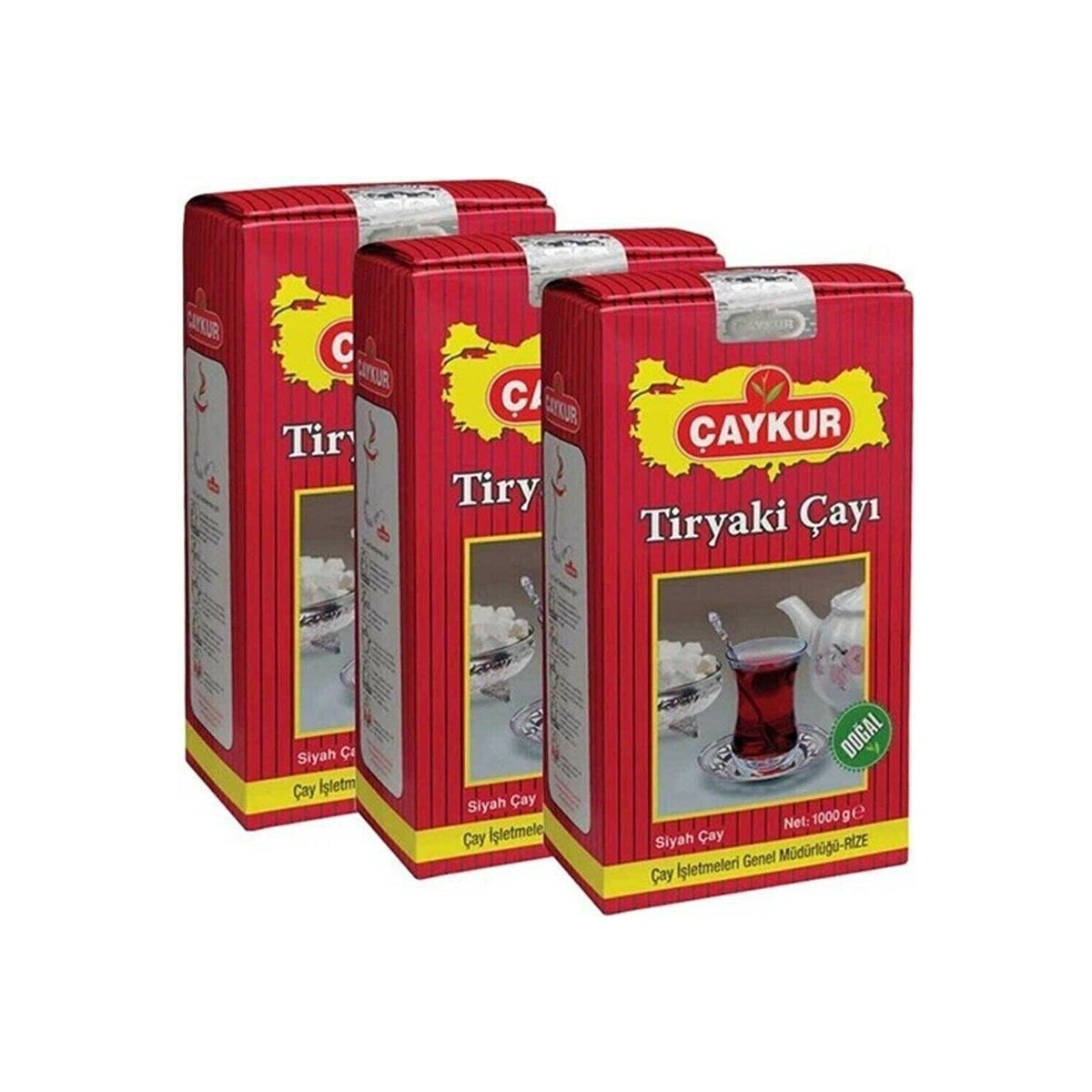 Caykur Tiryaki tea 1 kg 3'lu - MALLTURK