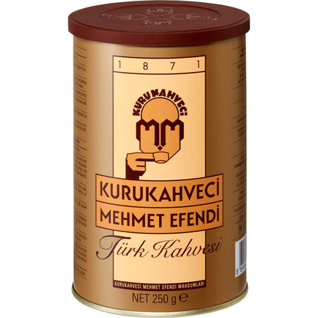 Kurukahveci Mehmet Efendi Turkish Coffee 500 gr Tin Plain Flavor Made in Turkiye - MALLTURK