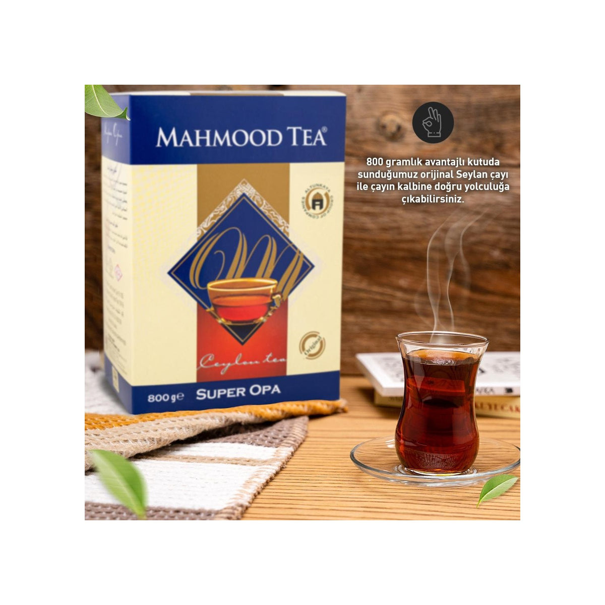 Mahmood Tea Ithal %100 Saf Seylan Opa and Pekoe loose leaf tea 800 g - MALLTURK