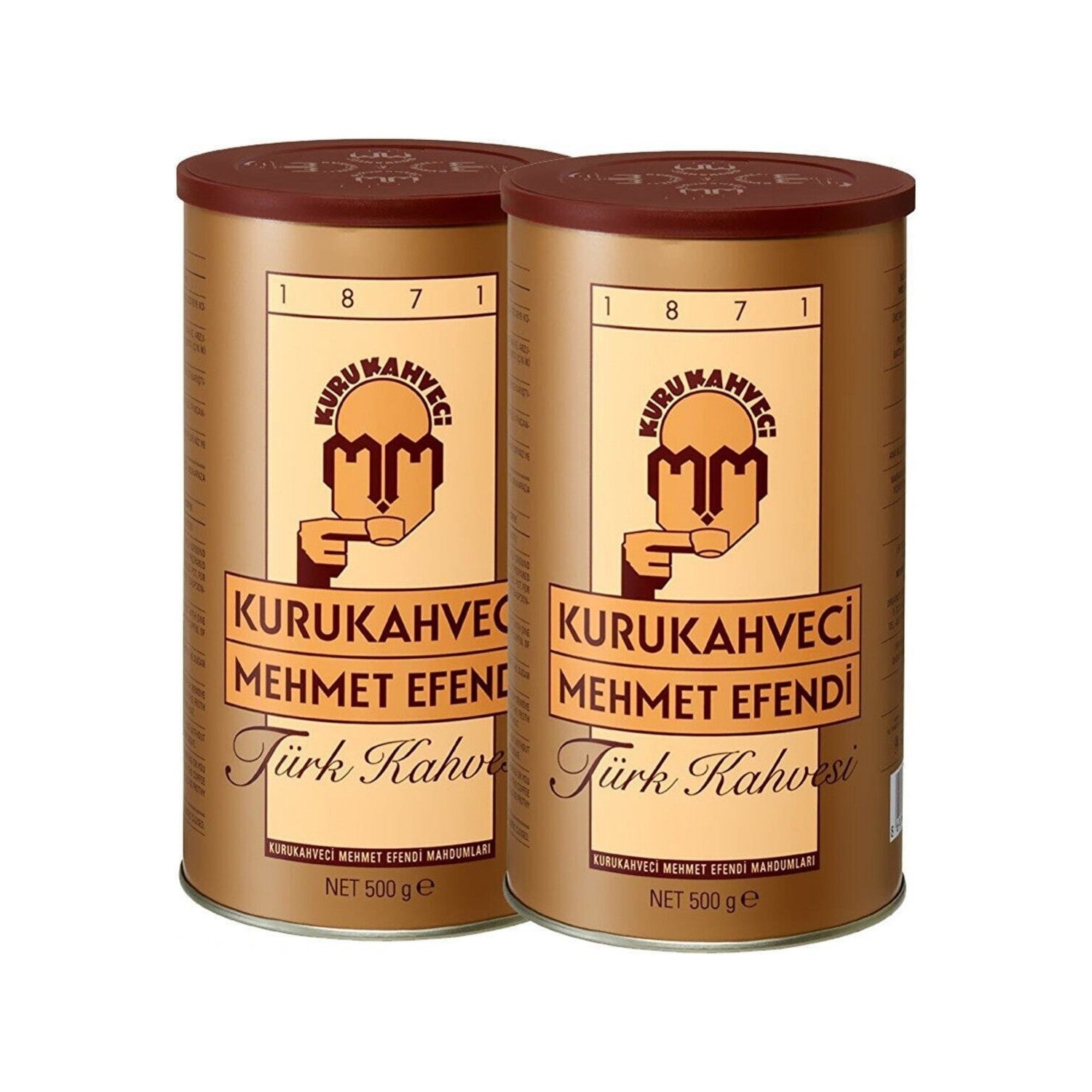 Kurukahveci Mehmet Efendi Tin Turkish Coffee 500 gr 2 Packs - MALLTURK