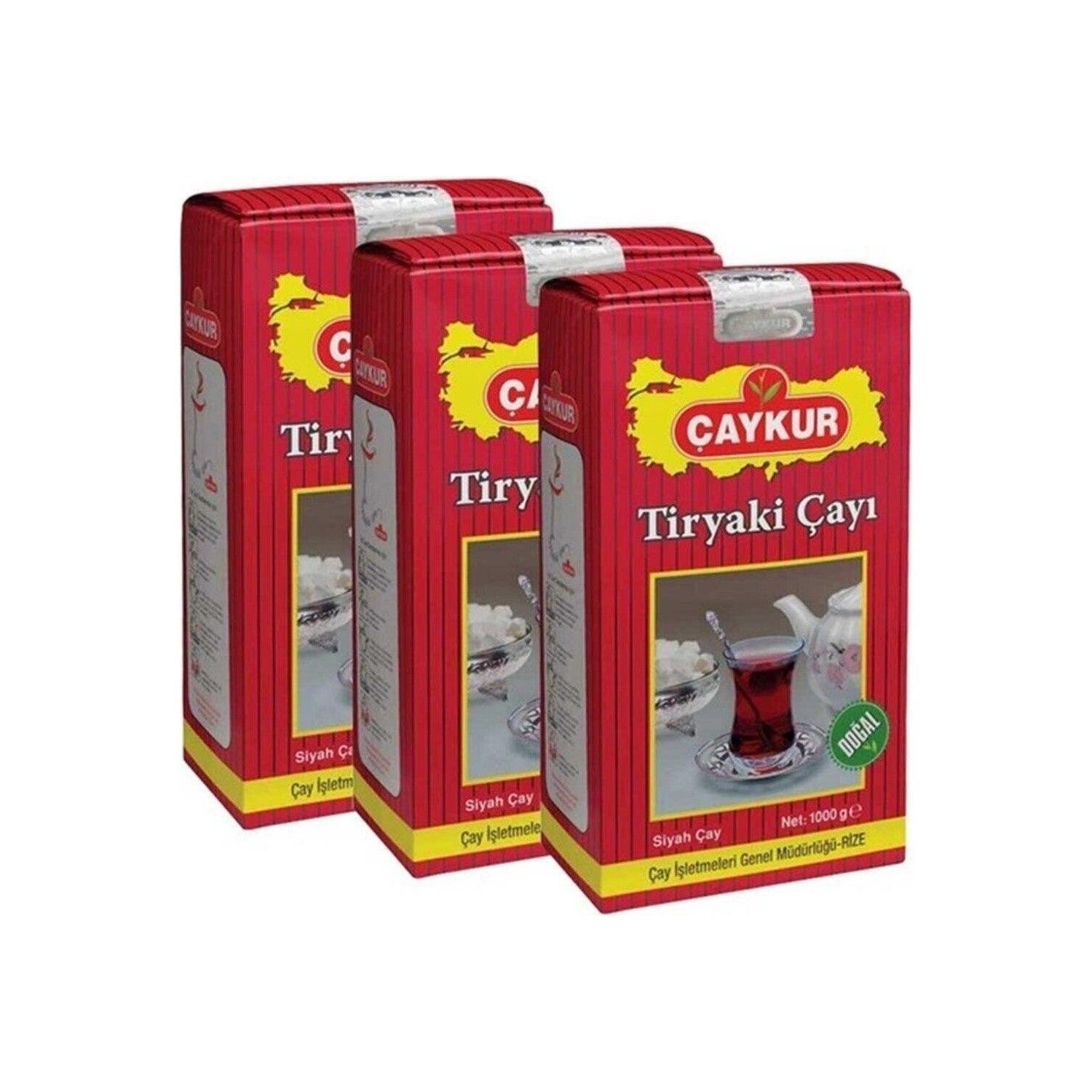 Caykur Tiryaki tea 3 kg black tea natural aroma with Karadeniz Menseli quality tea - MALLTURK