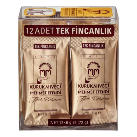 Kurukahveci Mehmet Efendi Single Serving Turkish Coffee 120 x 6 gr - MALLTURK