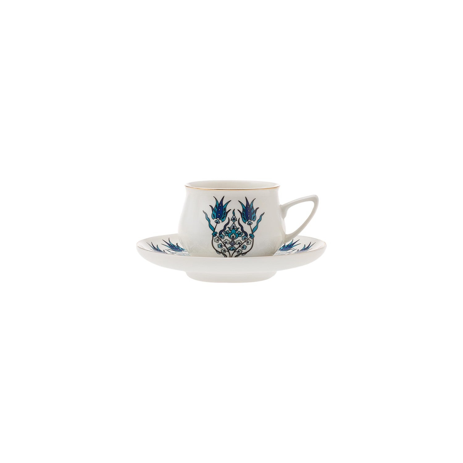Karaca Iznik New Form Turkish Coffee Cup Set for 6, 100 ml