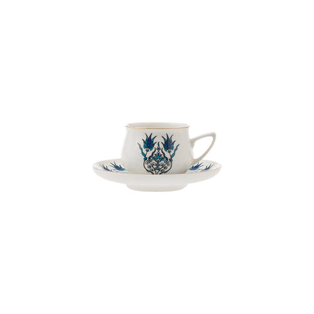 Karaca Iznik New Form Turkish Coffee Cup Set for 6, 100 ml - MALLTURK