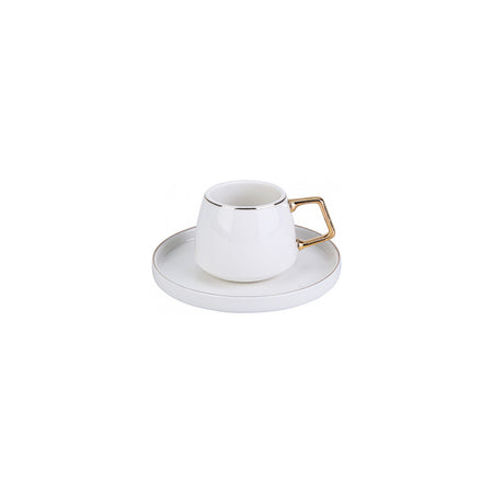 Karaca Saturn Gold Turkish Coffee Cup Set for 6, 100 ml - MALLTURK