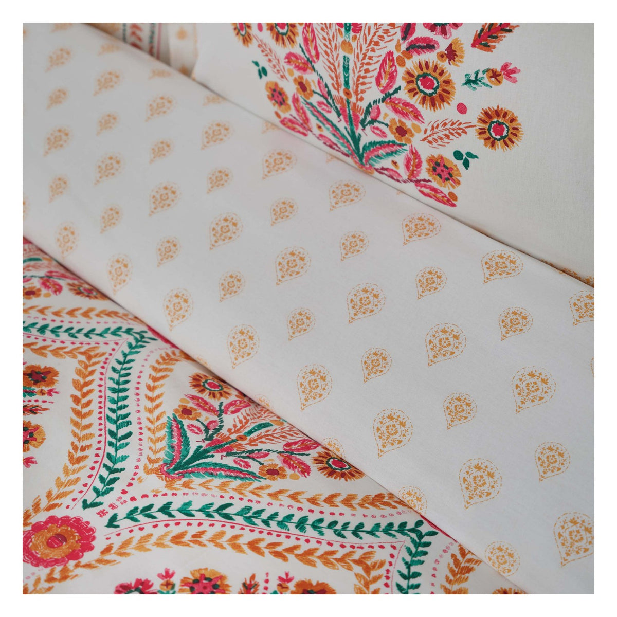 Karaca Home Carmenta Tile 100% Cotton Single Duvet Cover Set - MALLTURK