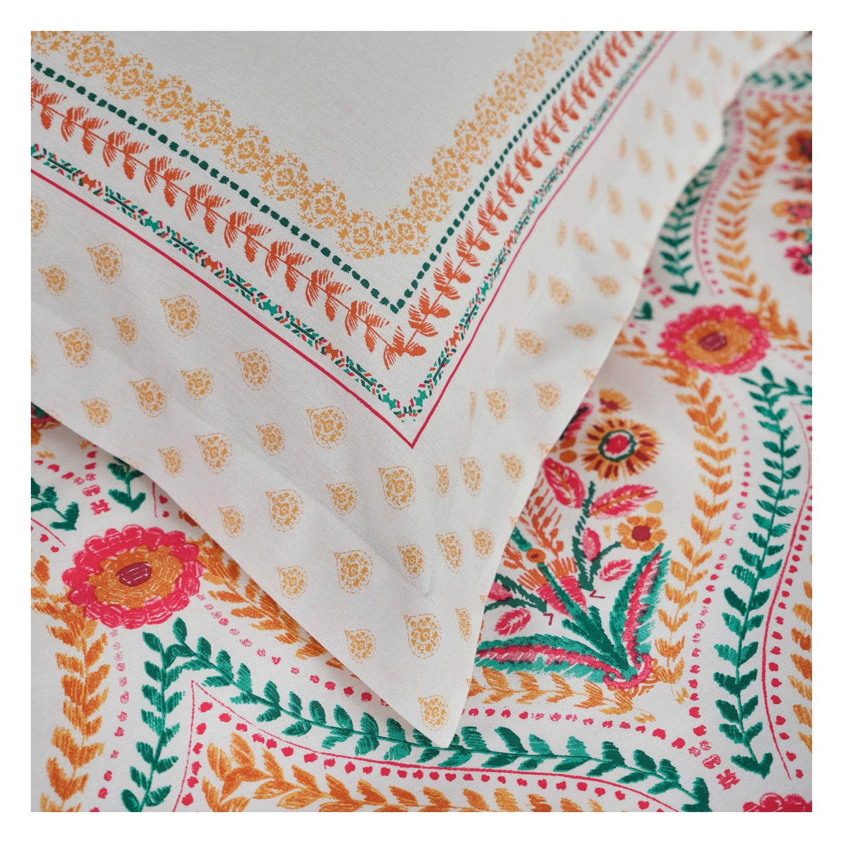 Karaca Home Carmenta Tile 100% Cotton Single Duvet Cover Set - MALLTURK
