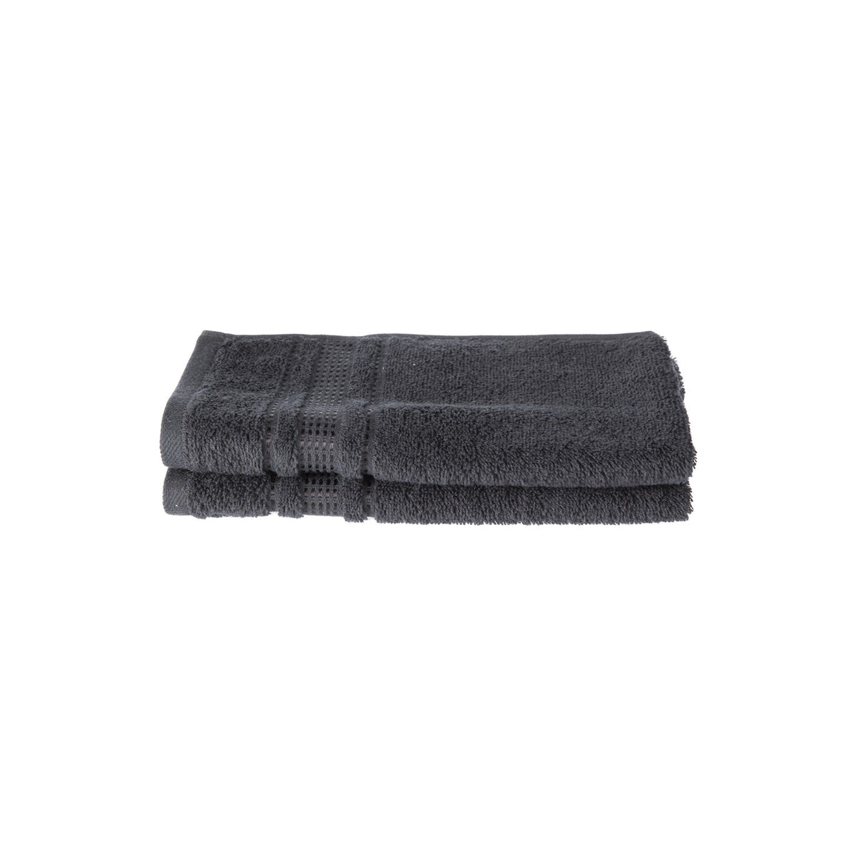 Ozdilek Colourist Set of 2 Towels 30x50 Black - MALLTURK