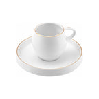 Karaca Sunset 12-Piece White Porcelain Turkish Coffee Cup Set for 6